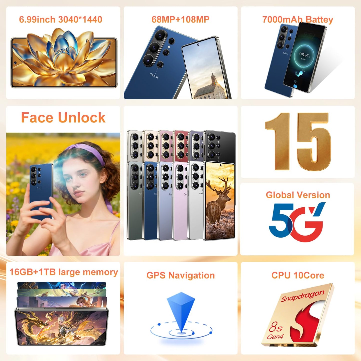 26 Ultra 16+1TB Smartphone -6.99-inch Display, Built-in Pen,Android 15, 7000mAh Battery, 68MP+108MP Dual Camera/Dual SIM/Fingerprint Lock/Face (Green)