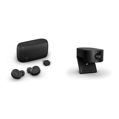 Jabra Evolve2 True Wireless Earbuds - in-Ear Bluetooth Earbuds with Active Noise Cancellation MultiSensor Voice Technology - Certified to Work with Your Virtual Meeting Apps - Black