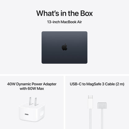 Apple MacBook Air 13-inch Laptop with M5 chip: 13.6-inch Liquid Retina Display, 24GB Unified Memory, 512GB SSD; Midnight
