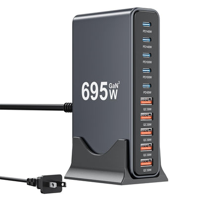 1000W USB C Charger Block,10-Port USB C Charging Station GaN IV Travel Essentials Multiple Port Charging Station,140W Laptop Fast Charger Adapter for MacBook Pro/Air,DELL,iPad,iPhone,Samsung Galaxy