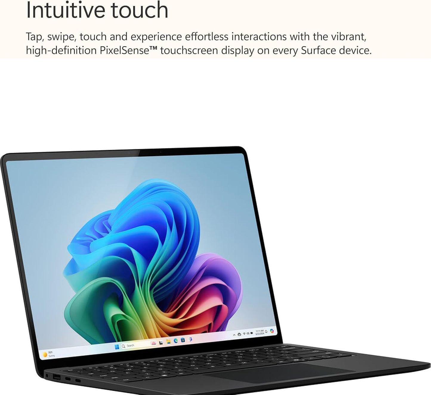 Microsoft Surface Laptop 7 AI Copilot+ PC for Business (13.8" 2K+ Touchscreen, Snapdragon X Plus (> Intel i7-1355U), 16GB DDR5, 1TB SSD), 20-Hr Long Battery Life, IR Webcam, Wi-Fi 7, Windows 11, Black