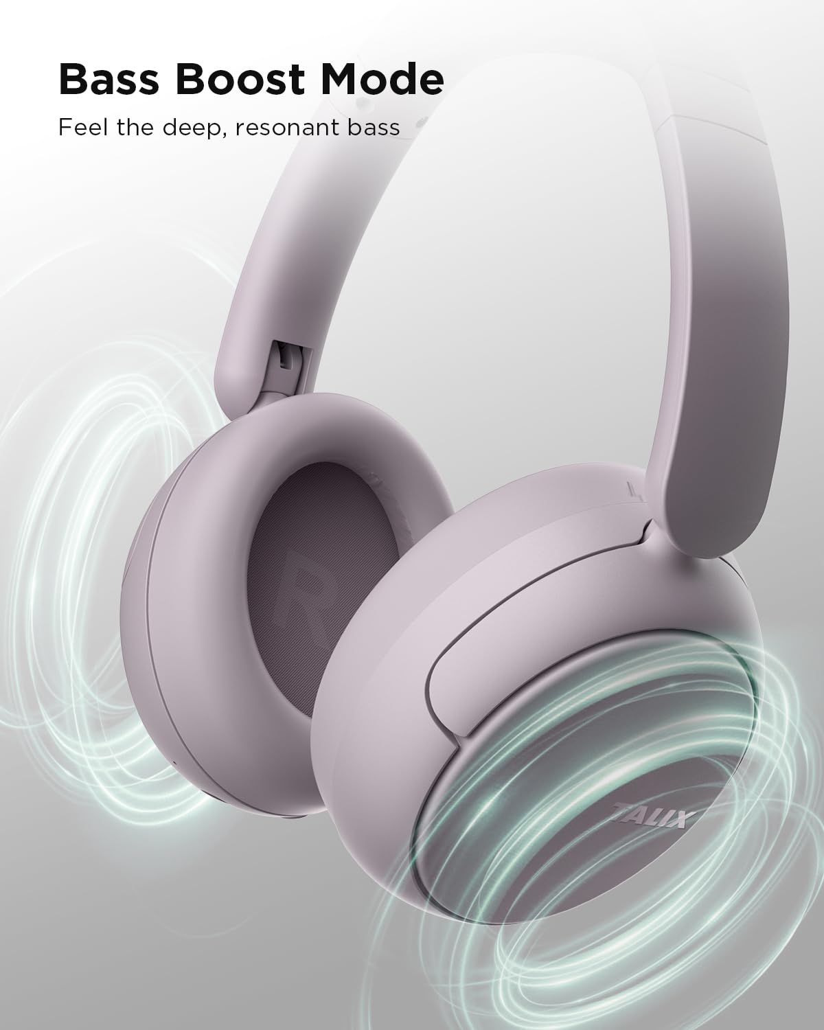 TALIX H30 Hybrid Active Noise Cancelling Headphones, 110H Playtime Hi-Res Audio Bluetooth 6.0 Wireless Over Ear ANC Headphones for Commute/Workout/Gym (Black)