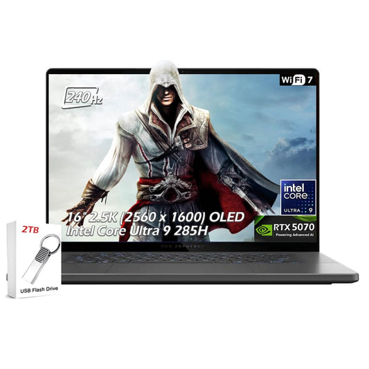 ASUS ROG Strix G16 (2025) Gaming Laptop, 16” ROG Nebula 16:10 2.5K 240Hz/3ms, NVIDIA® GeForce RTX™ 5080, Intel® Core Ultra 9 275HX, 32GB DDR5, 1TB PCIe Gen 4 SSD, Wi-Fi 7, Windows 11 Home, G615LW-AS96