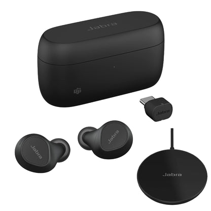 Jabra Evolve2 True Wireless Earbuds - in-Ear Bluetooth Earbuds with Active Noise Cancellation MultiSensor Voice Technology - Certified to Work with Your Virtual Meeting Apps - Black