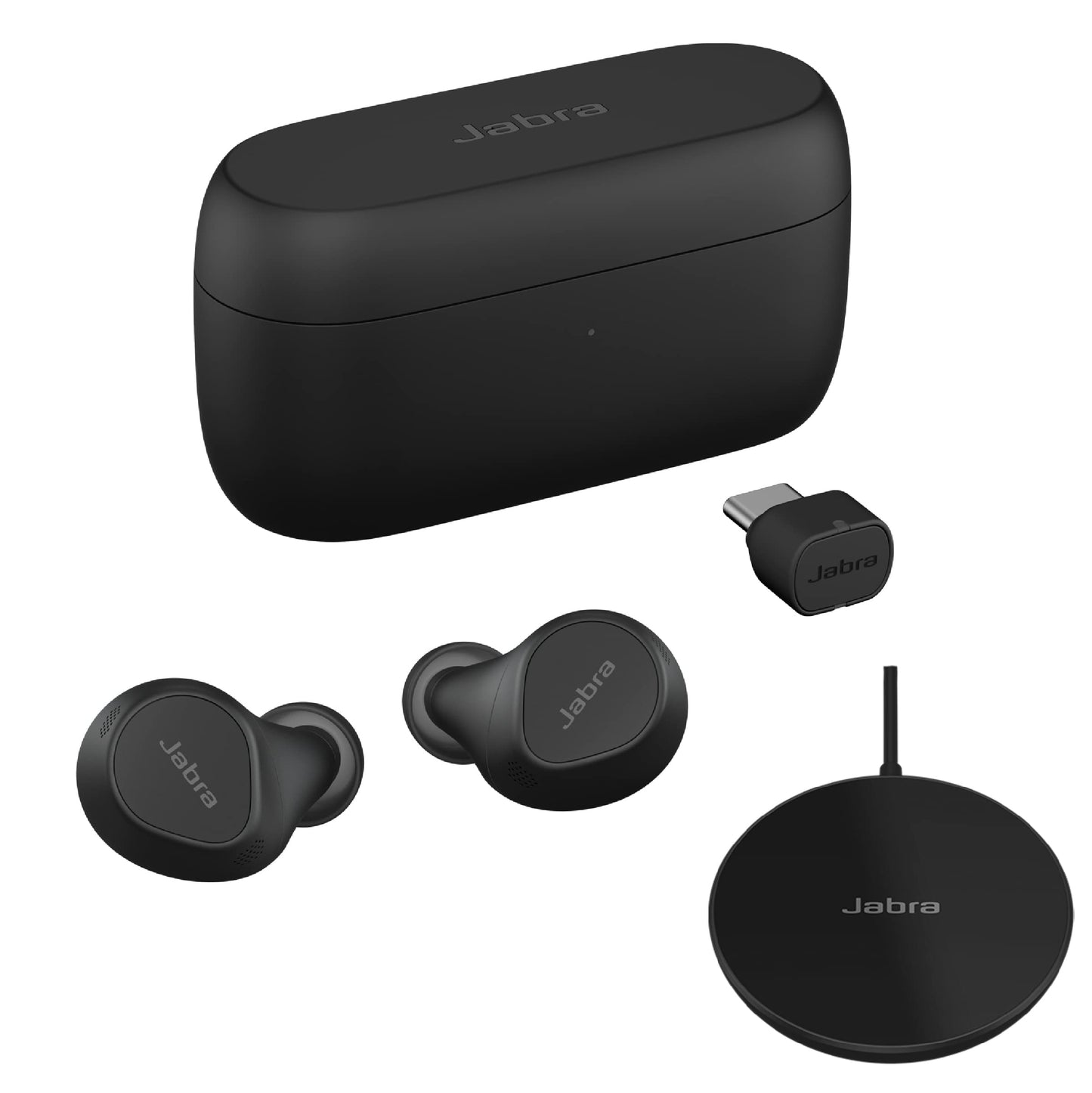 Jabra Evolve2 True Wireless Earbuds - in-Ear Bluetooth Earbuds with Active Noise Cancellation MultiSensor Voice Technology - Certified to Work with Your Virtual Meeting Apps - Black