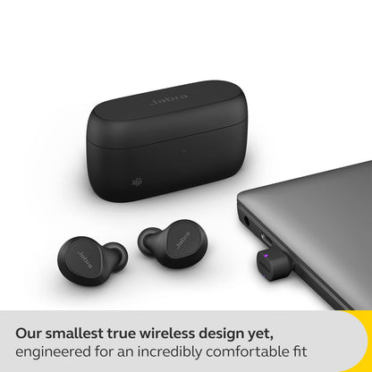 Jabra Evolve2 True Wireless Earbuds - in-Ear Bluetooth Earbuds with Active Noise Cancellation MultiSensor Voice Technology - Certified to Work with Your Virtual Meeting Apps - Black