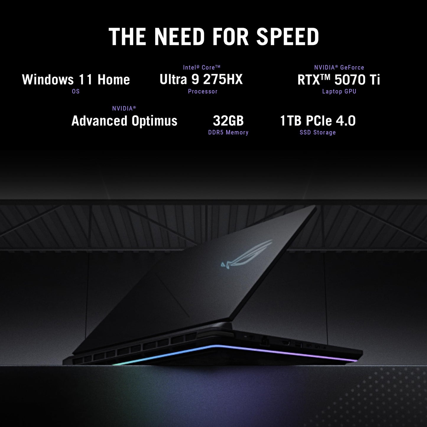 ASUS ROG Strix G16 (2025) Gaming Laptop, 16” ROG Nebula 16:10 2.5K 240Hz/3ms, NVIDIA® GeForce RTX™ 5080, Intel® Core Ultra 9 275HX, 32GB DDR5, 1TB PCIe Gen 4 SSD, Wi-Fi 7, Windows 11 Home, G615LW-AS96