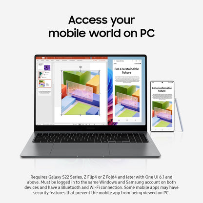 Samsung 15.6” Galaxy Book5 360 Copilot AI Laptop PC Computer, FHD AMOLED Touchscreen, 16GB / 512GB, Dolby Atmos Quad Speakers, All-Day Battery Life, NP750QHA-KA1US