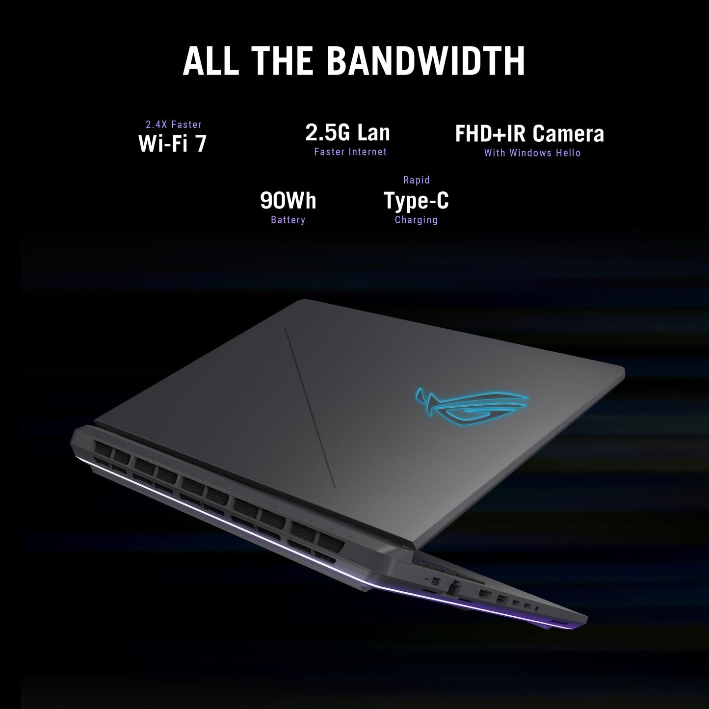 ASUS ROG Strix G16 (2025) Gaming Laptop, 16” ROG Nebula 16:10 2.5K 240Hz/3ms, NVIDIA® GeForce RTX™ 5080, Intel® Core Ultra 9 275HX, 32GB DDR5, 1TB PCIe Gen 4 SSD, Wi-Fi 7, Windows 11 Home, G615LW-AS96