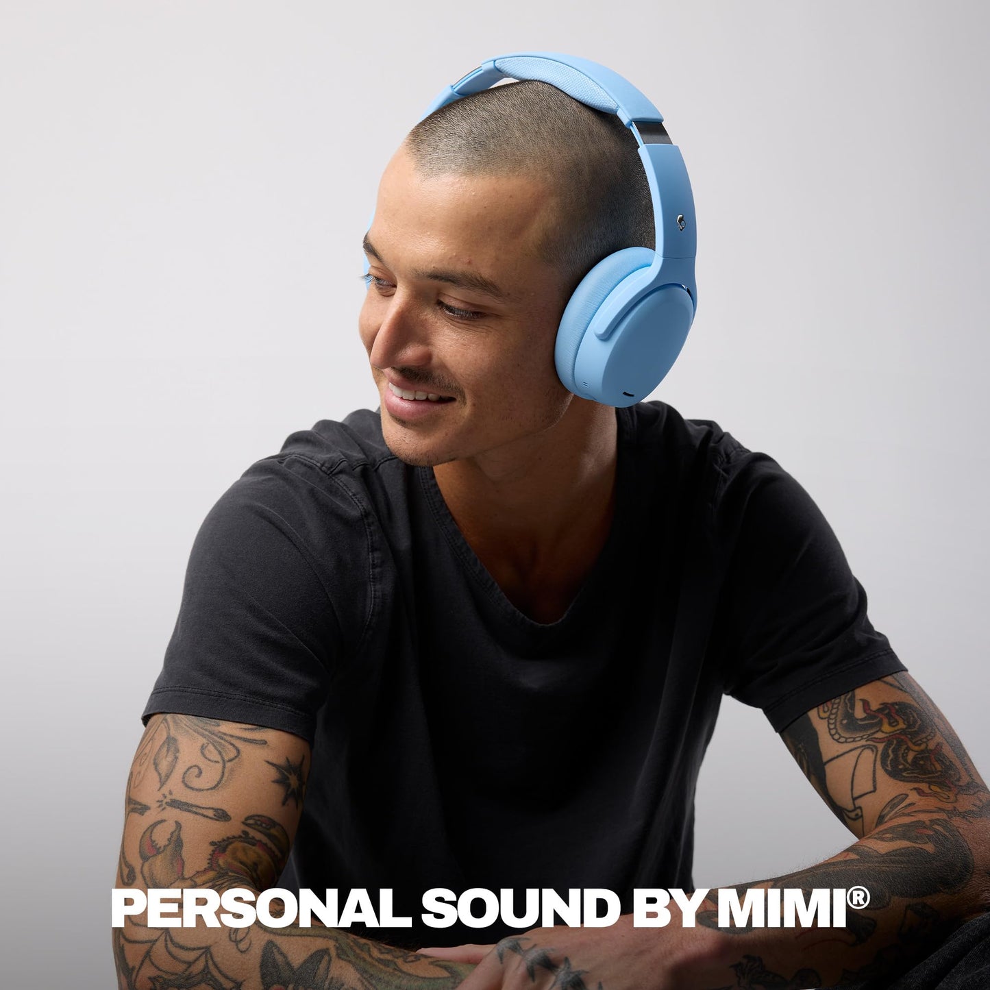 Skullcandy Crusher ANC 2 Wireless Over-Ear Bluetooth Headphones with Multi-Sensory Bass, Active Noise Cancelling, Up to 60 Hours Battery, Microphone for iPhone Android - True Black