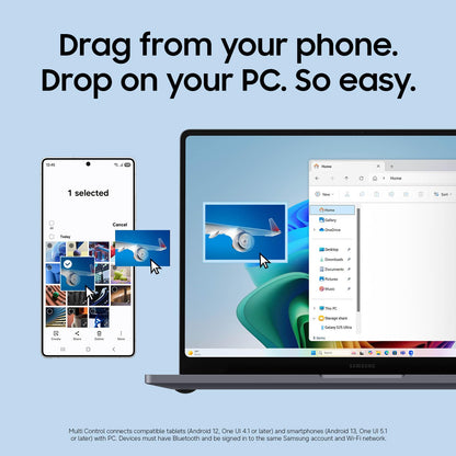Samsung 16” Galaxy Book6 Ultra U7 PC Laptop Computer, NVIDIA 5060 Intel Processor, 32GB/1TB, Dynamic AMOLED 2X Display, Advanced Cooling, Slim, 2 Year Warranty, Gray
