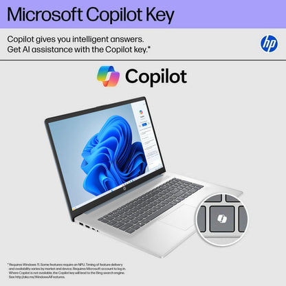 HP OmniBook 5 16 inch Next Gen AI PC, 2K Touchscreen, Snapdragon X Plus X1P-42-100, 16 GB RAM, 512 GB SSD, Qualcomm Adreno GPU, Windows 11 Home, Glacier Silver, 16-fb0000nr