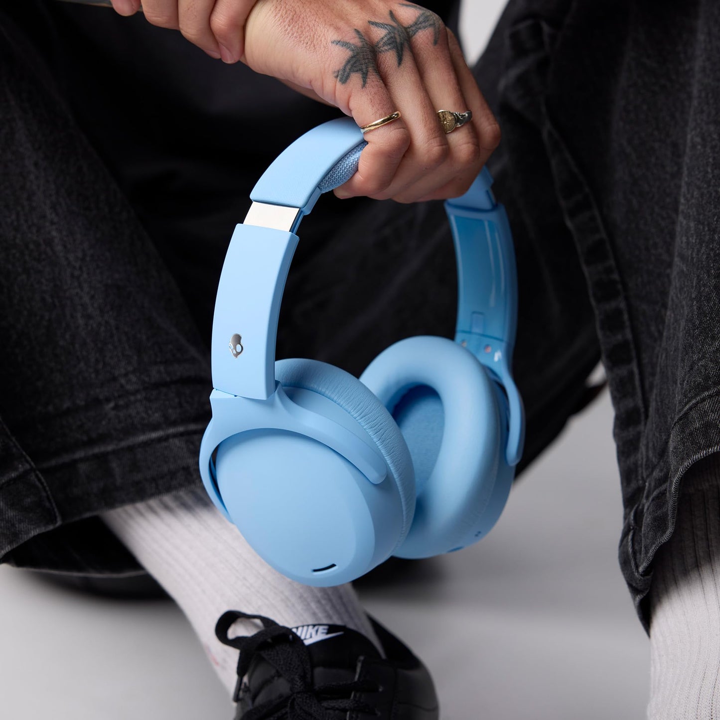 Skullcandy Crusher ANC 2 Wireless Over-Ear Bluetooth Headphones with Multi-Sensory Bass, Active Noise Cancelling, Up to 60 Hours Battery, Microphone for iPhone Android - True Black