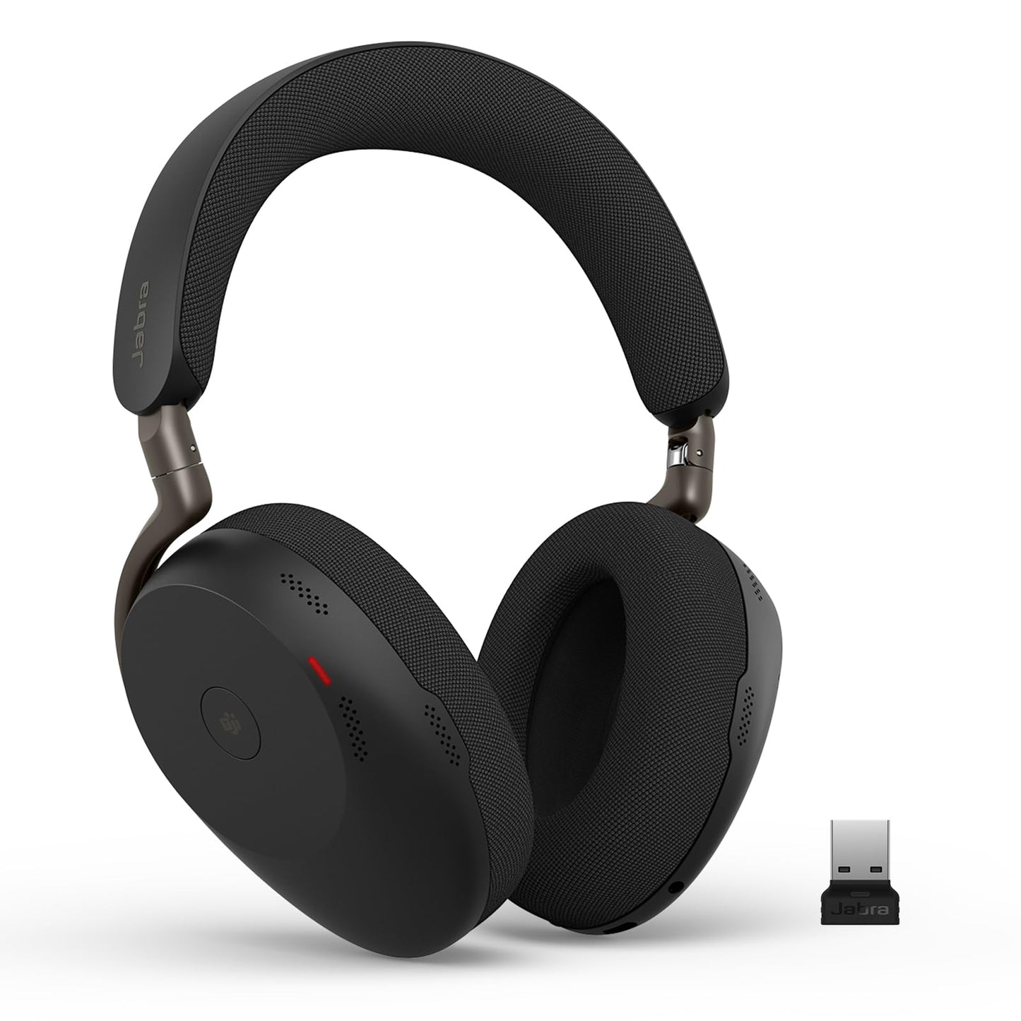 Jabra Evolve3 85 Over-Ear Wireless Bluetooth Headset with Microphone for Work, AI Voice Call Technology, Adaptive Active Noise Cancellation, 25-Hour Battery, USB-C, Microsoft Teams Certified, Black