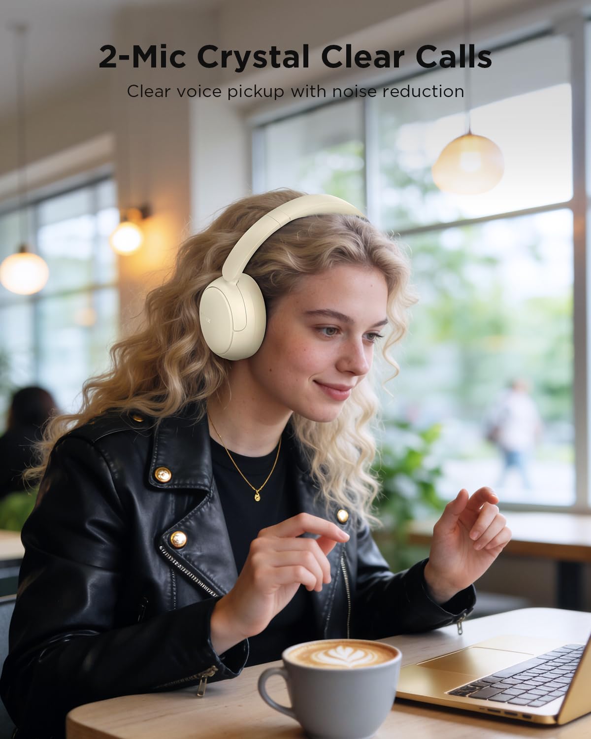 TALIX H30 Hybrid Active Noise Cancelling Headphones, 110H Playtime Hi-Res Audio Bluetooth 6.0 Wireless Over Ear ANC Headphones for Commute/Workout/Gym (Black)