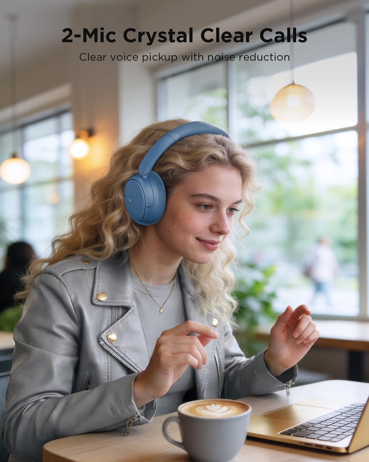 TALIX H30 Hybrid Active Noise Cancelling Headphones, 110H Playtime Hi-Res Audio Bluetooth 6.0 Wireless Over Ear ANC Headphones for Commute/Workout/Gym (Black)