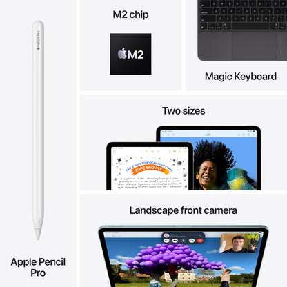 Apple iPad Air 13-inch (M2): Built for Apple Intelligence, Liquid Retina Display, 1TB, 12MP Front/Back Camera, Wi-Fi 6E, Touch ID, All-Day Battery Life — Space Gray