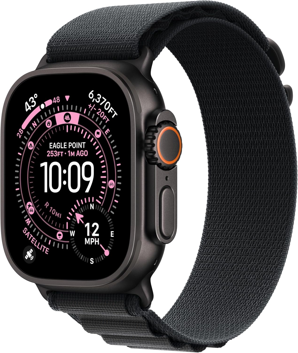 Apple Watch Ultra 3 [GPS + Cellular 49mm] Running & Multisport Smartwatch w/Rugged Titanium Case w/Natural Titanium Milanese Loop - L. Satellite Communications, Advanced Health & Fitness Tracking