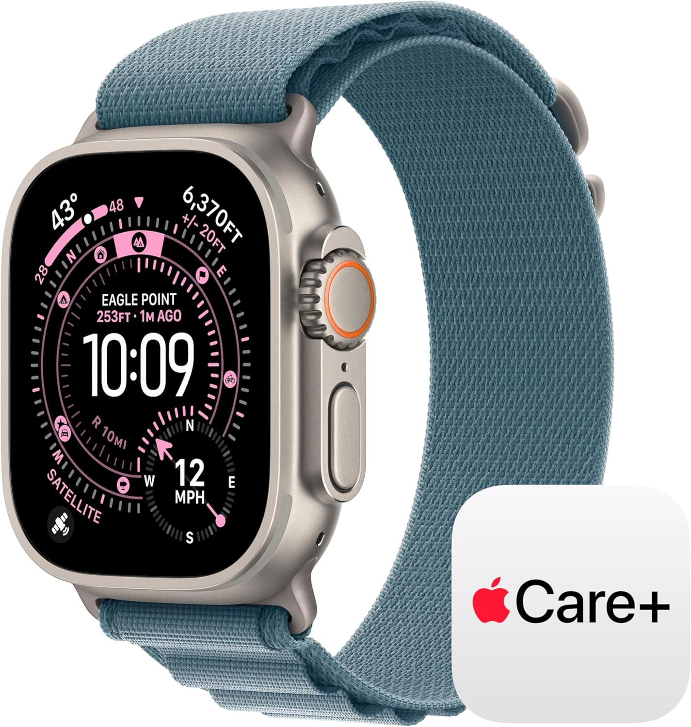 Apple Watch Ultra 3 [GPS + Cellular 49mm] Running & Multisport Smartwatch w/Rugged Titanium Case w/Natural Titanium Milanese Loop - L. Satellite Communications, Advanced Health & Fitness Tracking
