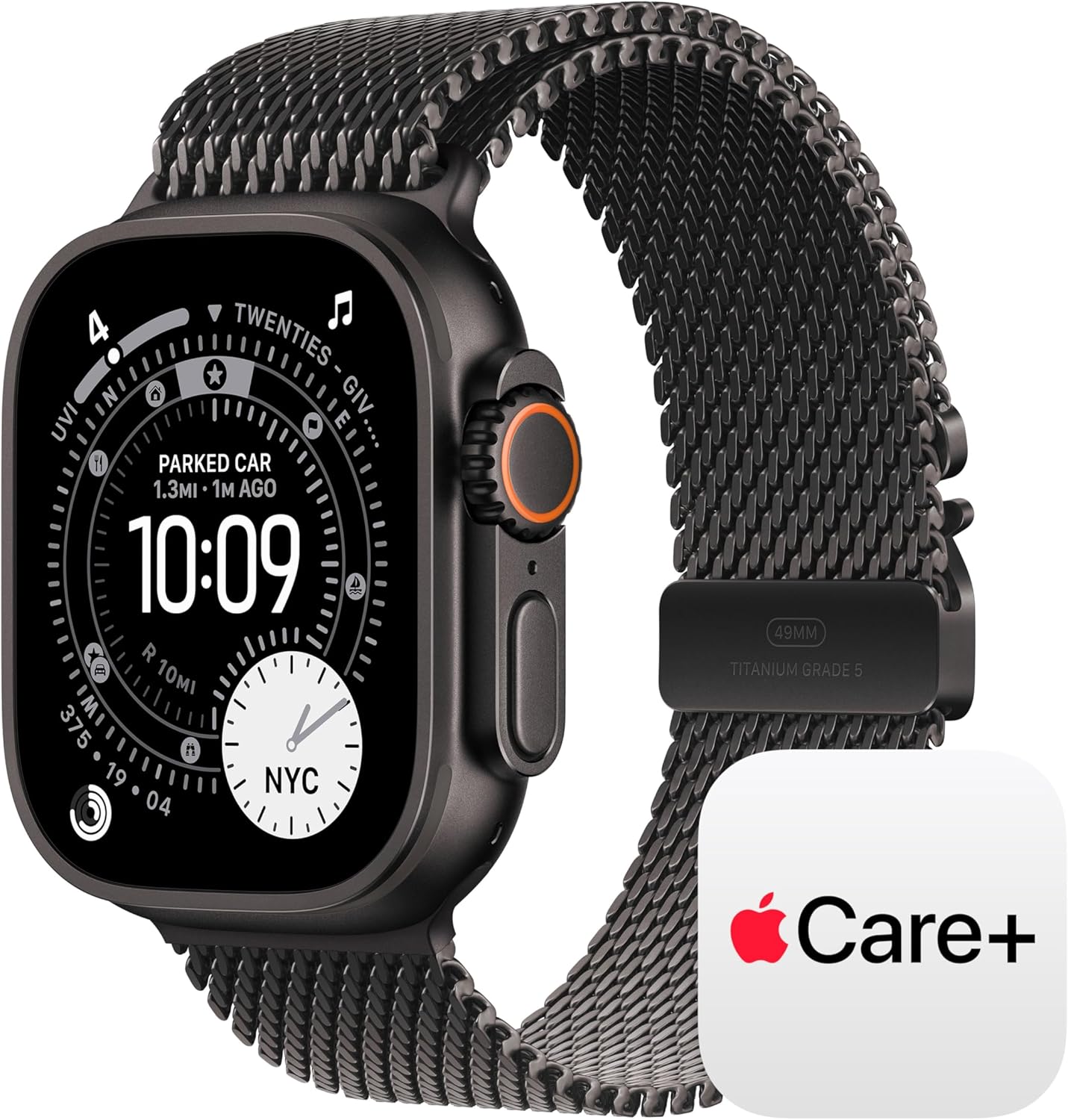 Apple Watch Ultra 3 [GPS + Cellular 49mm] Running & Multisport Smartwatch w/Rugged Titanium Case w/Natural Titanium Milanese Loop - L. Satellite Communications, Advanced Health & Fitness Tracking