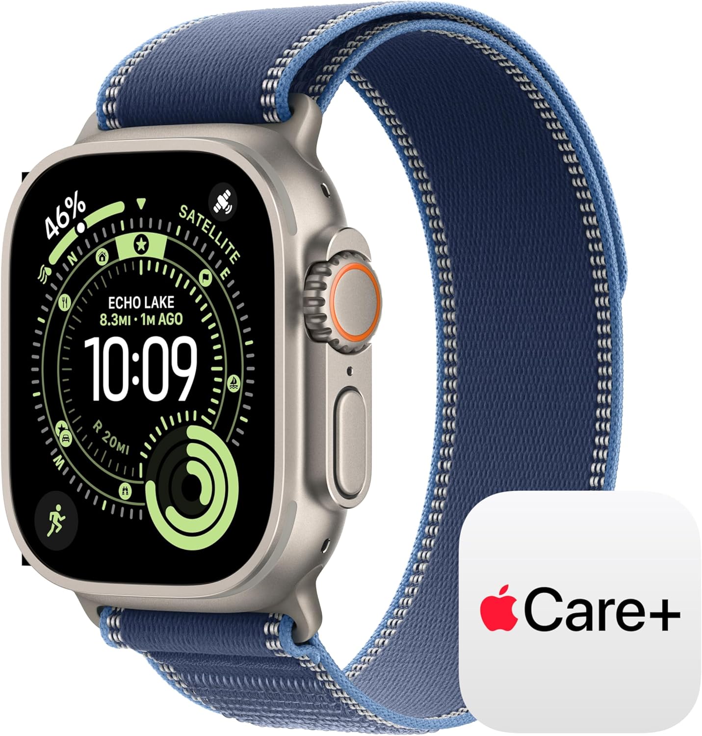 Apple Watch Ultra 3 [GPS + Cellular 49mm] Running & Multisport Smartwatch w/Rugged Titanium Case w/Natural Titanium Milanese Loop - L. Satellite Communications, Advanced Health & Fitness Tracking