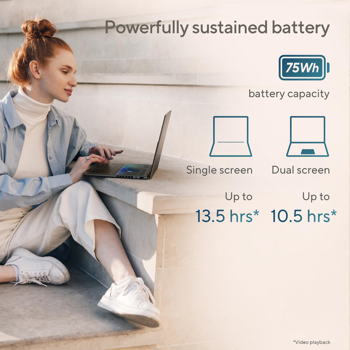 ASUS Zenbook Duo Laptop, Dual 14” OLED 3K 120Hz Touch Display, Evo, Intel Core Ultra 9 285H, Intel Arc Graphics, 32GB RAM, 1TB SSD, Windows 11, UX8406CA-PS99T
